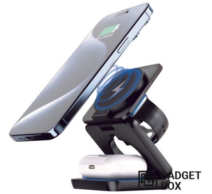 Ultra Compact Foldable 3-in-1 Wireless Charging Station